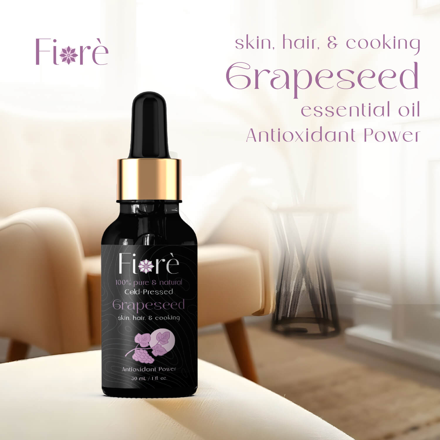 Fiore Grapeseed Oil Improves Skin Elasticity